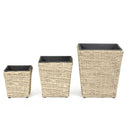 Rattan Planter Box Set - 3 Piece with Removable Liners by LJGDeals