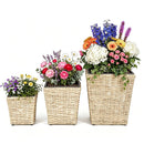 Rattan Planter Box Set - 3 Piece with Removable Liners by LJGDeals