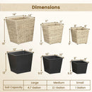 Rattan Planter Box Set - 3 Piece with Removable Liners by DirectDeals