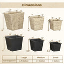 Rattan Planter Box Set - 3 Piece with Removable Liners by LJGDeals