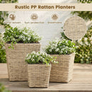 Rattan Planter Box Set - 3 Piece with Removable Liners by LJGDeals
