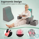 3-Piece Reading Pillow Set Extra Large Lap Desk with Coaster-Gray by LJGDeals