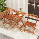 3 Piece Solid Wood Furniture Set with 2 Folding Chairs by LJGDeals