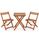 3 Piece Solid Wood Furniture Set with 2 Folding Chairs by LJGDeals
