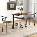 3 pcs Home Kitchen Bistro Pub Dining Table 2 Chairs Set by LJGDeals