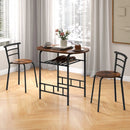 3 pcs Home Kitchen Bistro Pub Dining Table 2 Chairs Set by LJGDeals