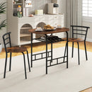 3 pcs Home Kitchen Bistro Pub Dining Table 2 Chairs Set by LJGDeals