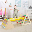 3 Piece Toddler Triangle Set Montessori with 2 Climbing Triangles and 1 Ramp-Colorful by LJGDeals
