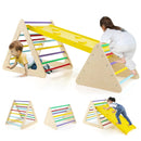 3 Piece Toddler Triangle Set Montessori with 2 Climbing Triangles and 1 Ramp-Colorful by LJGDeals