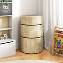 3-Piece Tree Stump Stool Set with Wood Printing Nature Decoration by LJGDeals