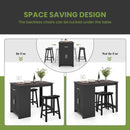 3-Piece Bar Table Set for 2 with 2 Saddle Stools for Dining Room by LJGDeals