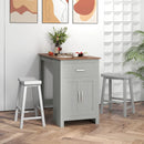 3-Piece Bar Table Set for 2 with 2 Saddle Stools for Dining Room by LJGDeals