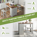 3-Piece Bar Table Set for 2 with 2 Saddle Stools for Dining Room by LJGDeals