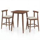 3 Pieces Bar Table and Chairs Counter Height Kitchen Table with 2 Bar Stools by LJGDeals