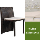 3 Pieces Cushioned Wicker Patio Bistro Set with No Assembly Needed by LJGDeals