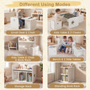 3 Pieces Kids Table and Chair Set Space-saving Toddler Table and 2 Chairs