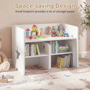 3 Pieces Kids Table and Chair Set Space-saving Toddler Table and 2 Chairs by DirectDeals