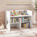 3 Pieces Kids Table and Chair Set Space-saving Toddler Table and 2 Chairs by LJGDeals