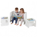 3 Pieces Kids Table and Chair Set with Space-saving Toddler Table and 2 Chairs