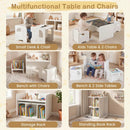 3 Pieces Kids Table and Chair Set with Space-saving Toddler Table and 2 Chairs by DirectDeals