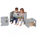 3 Pieces Kids Table and Chair Set with Space-saving Toddler Table and 2 Chairs by LJGDeals