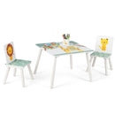 Kids Table and Chair Set with Animal Patterns (3-Piece) by LJGDeals