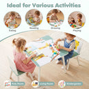 Kids Table and Chair Set with Animal Patterns (3-Piece)
