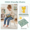 Kids Table and Chair Set with Animal Patterns (3-Piece) by LJGDeals