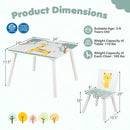 Kids Table and Chair Set with Animal Patterns (3-Piece) by LJGDeals