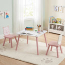 Kids Table and Chair Set with Animal Patterns, 3-Piece by LJGDeals