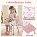 Kids Table and Chair Set with Animal Patterns, 3-Piece by LJGDeals