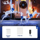 3 Pieces Lighted Christmas Reindeer Family Set with 255 Lights by LJGDeals