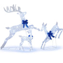 3 Pieces Lighted Christmas Reindeer Family Set with 255 Lights by LJGDeals