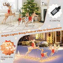3 Pieces Lighted Christmas Reindeer Family Set with 255 Lights by DirectDeals