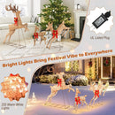 3 Pieces Lighted Christmas Reindeer Family Set with 255 Lights by LJGDeals