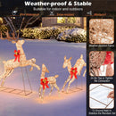 3 Pieces Lighted Christmas Reindeer Family Set with 255 Lights by LJGDeals