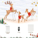 3 Pieces Lighted Christmas Reindeer Family Set with 255 Lights by LJGDeals