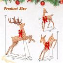 3 Pieces Lighted Christmas Reindeer Family Set with 255 Lights by LJGDeals