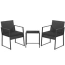3 Pieces Modern Heavy Duty Patio Furniture Set with Coffee Table by LJGDeals