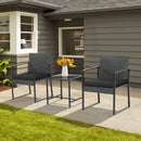 3 Pieces Modern Heavy Duty Patio Furniture Set with Coffee Table by LJGDeals