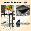3 Pieces Modern Heavy Duty Patio Furniture Set with Coffee Table by LJGDeals