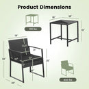 3 Pieces Modern Heavy Duty Patio Furniture Set with Coffee Table by LJGDeals