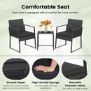 3 Pieces Modern Heavy Duty Patio Furniture Set with Coffee Table by LJGDeals