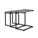 3 Pieces Multifunctional Coffee End Table Set-Oak