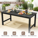 3 Pieces Outdoor Dining Table Set with 2 Benches