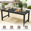 3 Pieces Outdoor Dining Table Set with 2 Benches by LJGDeals