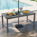 3 Pieces Outdoor Dining Table Set with 2 Benches by LJGDeals