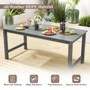 3 Pieces Outdoor Dining Table Set with 2 Benches by LJGDeals