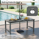 3 Pieces Outdoor Dining Table Set with 2 Benches by LJGDeals