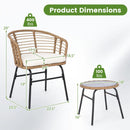 3-Piece Patio Conversation Set with Cushions by LJGDeals